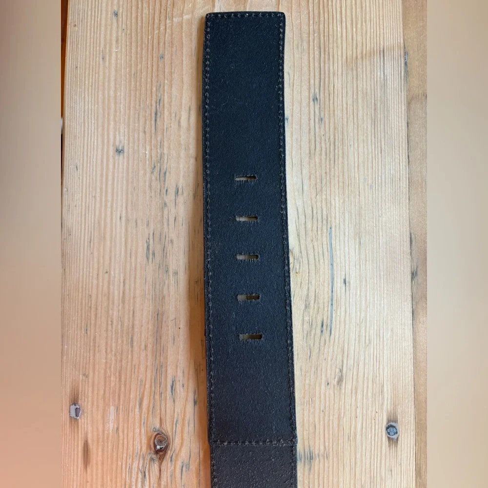 Chico’s Statement Belt Black Suede Size Medium EUC